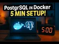 Run PostgreSQL in Docker - 5 Minutes Easiest Way