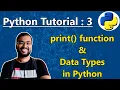 Python Tutorial 3 - print function and data types in python