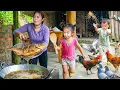Harvesting Giant River Fish to Sell at the Market – Cooking Crispy Fried Fish for Lunch with My Kids