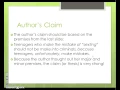 Creating a Claim