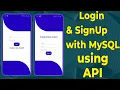 Android login and Registration with MySQL using REST API