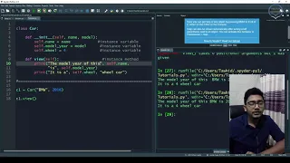 L7 Python OOP Constructor Instance variable method Example-3 Bangla