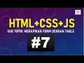 Seri Web Dasar Merapikan Tampilan Form HTML dengan Table