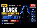 Stack Implementation Using Linked List PYQ Data Structure BCS-301 Unit 2 Lecture 4 AKTU
