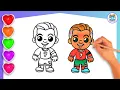 Cristiano Ronaldo Coloring for Kids CR7 Cartoon Drawing Easy Soccer Coloring Tutorial