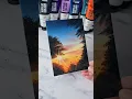 Easy way to paint a sunset acrylic painting ideas for beginners