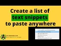Easily select from a list and send a snippet of text with AutoHotkey
