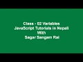 variables in Javascript Tutorials in Nepali