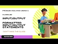 statements Formatted Functions