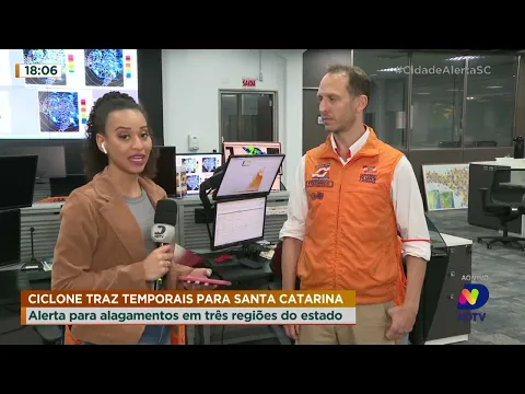 Ciclone traz temporais para Santa Catarina