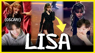 Korean React LISA Performing At Oscar 2025 