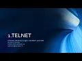 Introduction to TELNET Remote Login TELNET and SSH TELNET