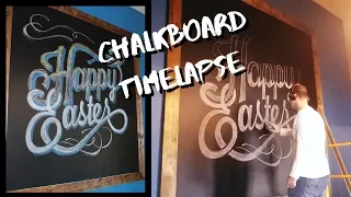 chalkboard timeleapse HAPPY EASTER