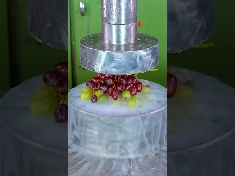 Molecular Gastronomy Has Gone Too Far 🍇💨😂#hydraulicpress #oddlysatisfying #science