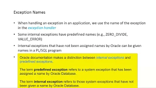 PLSQL Exception Handling