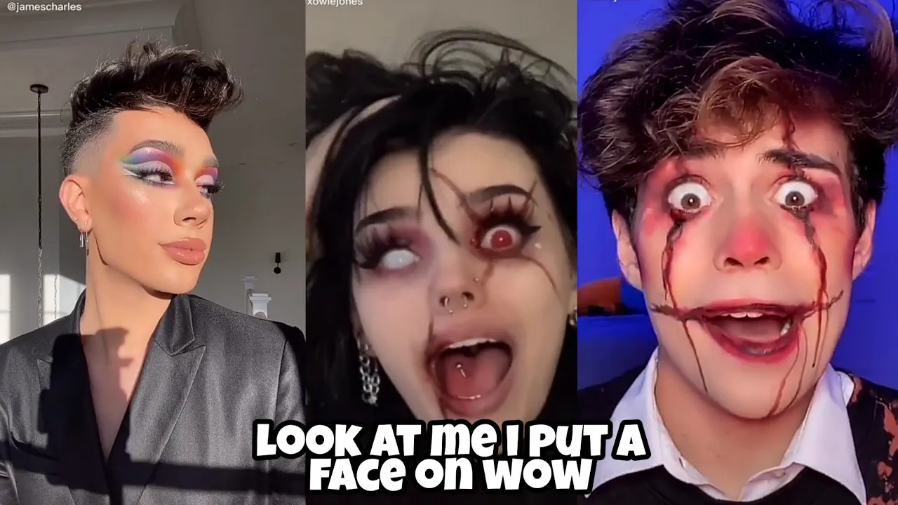 look at me i put a face on wow tiktok trend compilation