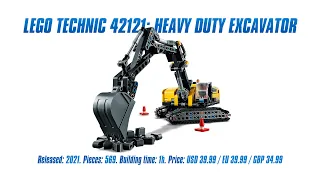 LEGO Technic 42121: Heavy Duty Excavator: In-depth Review, Speed Build &amp; Parts List