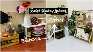 അടുക്കള ഒന്ന് മാറ്റി😍Small Kitchen Makeover|Low Budget DIY For Kitchen|Kitchen Tour In Qatar