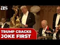 Download Lagu LAUGHTER ERUPTS as Trump opens Windsor Banquet with CLASSIC ONE-LINER