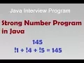 Strong Number Program in Java Java Interview Program Program to Check Number is Strong or not