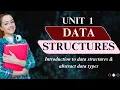 Introduction to data structures Abstract data types Placements JNTUH UNIT 1