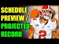 Clemson Football 2025 Schedule Record Projection