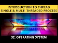 Introduction to Threads in Operating System Single Threaded Process Multi Threaded Process in OS