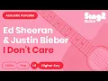 Download Lagu I Don't Care - Ed Sheeran, Justin Bieber (Higher Key) Acoustic Karaoke