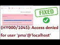 Fixed Access denied for user pma localhost phpmyadmin Xampp