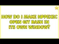How do I make NppExec open Git Bash in its own window