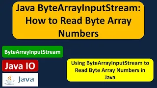 Java ByteArrayInputStream How to Read Byte Array Numbers Java IO Java Tutorial