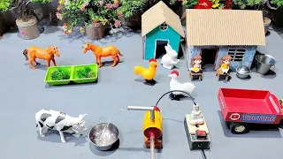 Amazing Mini Village Farm 🐄🐓 | Cute Animals & Water Pump Toy Story