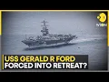 USS Gerald R Ford s War Mission Disrupted by Fire Technical Issues WION