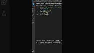 Python programming to Draw color filled square in turtle programming color filled square