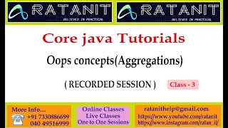Core java Tutorials Oops concepts Aggregations by Mr Ratan class-03