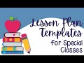 Lesson Plan Templates for Specials Teachers Work Smarter with Google Sheets Slides