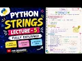 Python String Functions Indexing Slicing Complete Guide Lecture 5