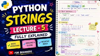 Python String Functions Indexing Slicing Complete Guide Lecture 5
