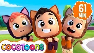 Três pequenos gatinhos 😸 e mais música infantil de Lea e Pop em português | Cocotoons Brasil