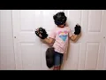 Furry Therian Mask and Tail Review Animal Fox Mask Wolf Tail Paws Set Halloween Costume