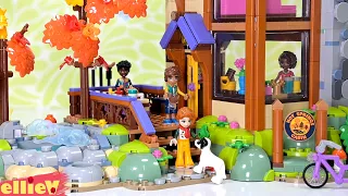Relax in the hot springs in the LEGO Friends Cosy Autumn Forest Cabin 🌲 build & review