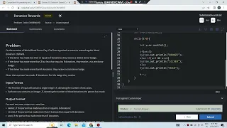 Donation Rewards Codechef Starters 95 Solution Code