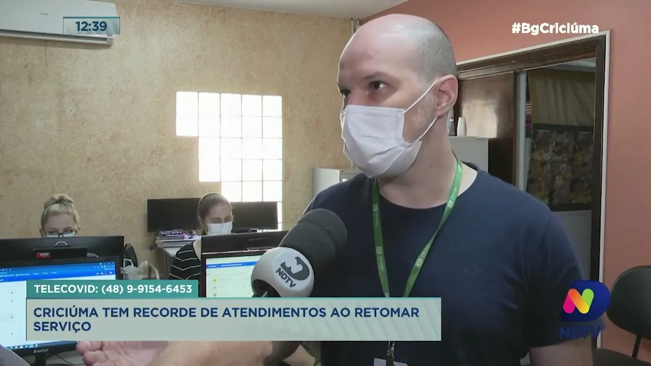 TeleCovid: Criciúma tem recorde de atendimentos ao retomar o serviço