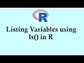 R programming tutorial listing variables using ls function