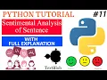 Python Program - Sentiment Analysis TextBlob Tutorial