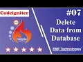 How to Delete Data from Database in Codeigniter