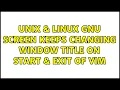 Unix Linux GNU screen keeps changing window title on start exit of vim