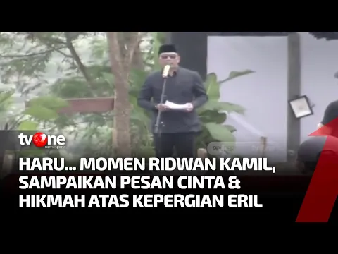Mengharukan, Ridwan Kamil Sampaikan Sesuatu di Hadapan Pusara Eril