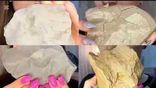 clay asmr eating dry clay crunch compilation of poli chalk