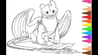 coloring How to Draw Toothless How to Train Your Dragon